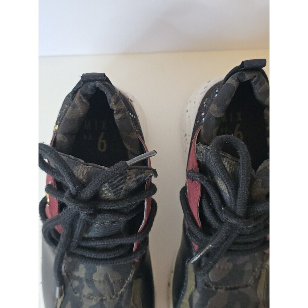 Mix No. 6 Cliff-Lee Chunky Platform Sneakers Olive Camo Womens Size 8 Sparkle - Picture 9 of 13